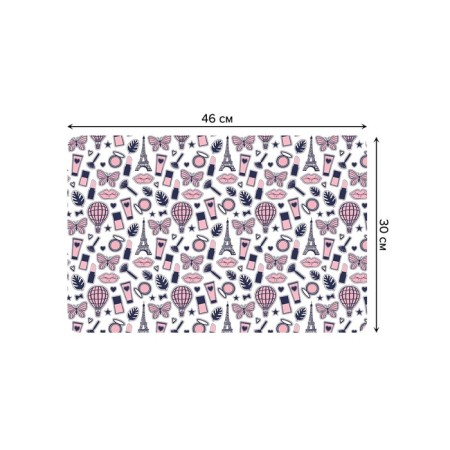 Set of napkins for setting the table "Girls", rectangular, rounded edges, size 30x46 cm, 4 pcs-2
