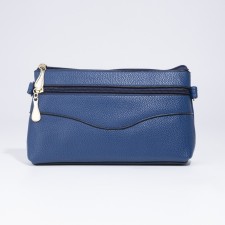Bag Cross-Bodi with a zipper, blue color