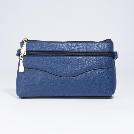 Bag Cross-Bodi with a zipper, blue color