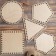 A set of blanks for knitting "Simple geometry" (5 in 1), bottom plywood 3 mm, 20 cm