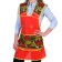 Khokhloma apron, souvenir, district, with a pocket