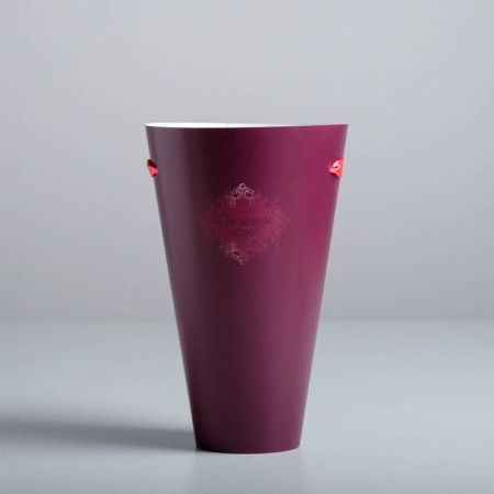 Package for flowers conical round folding on the ribbons “From the Clean Heart”, 15 x 23.3 x 7.5 cm-2