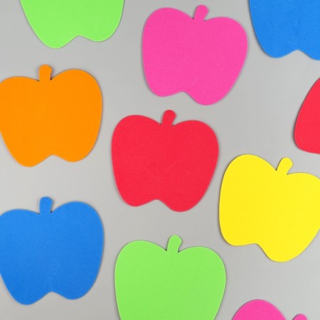 A set of figures from EVA "Apple", 12 pcs., Mix color