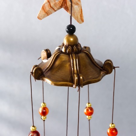 Wind Music Metal "Star" Sand 5 bells 47x8x8 cm-2