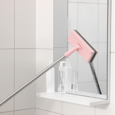 Oklotka with nozzle velor Dolyana, steel telescopic handle, silicone, 19 × 7 × 68 (112) cm, MIX color-1