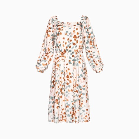 Women's dress with a cut Mist Plus-Size, size 56, beige color-6