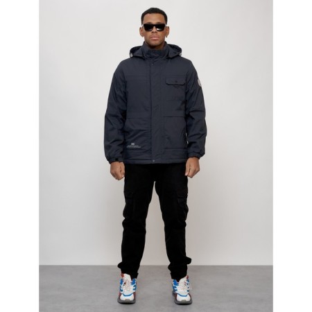 Sports male jacket, size 50, dark blue color