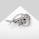 Brooch "1000 and 1 Night" curls, colored in silver