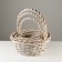 A set of baskets, 3 pcs, 43x16/42 cm, 35x14/35 cm, 28x12/20 cm, willow