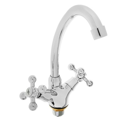 Accoona A4671 kitchen mixer, two -wound, with nut, brass, chrome