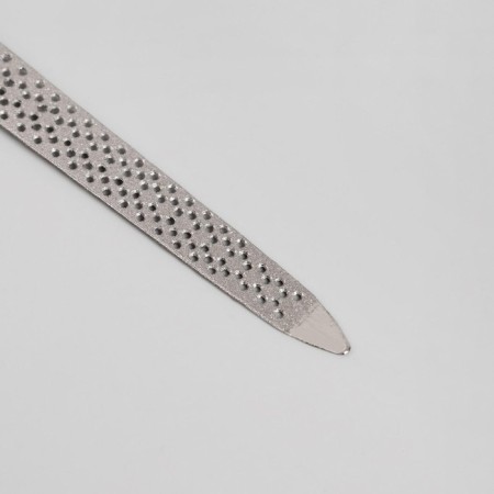 Metal file for nails, perforated, 15 cm, black color-3