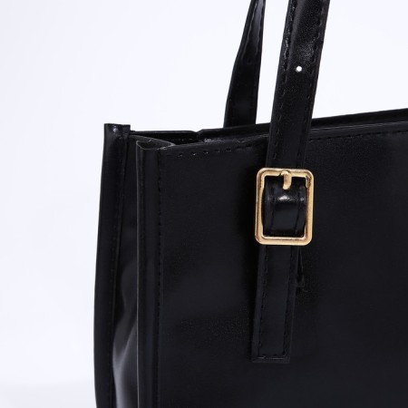 Bag Female Tout with zipper, black color-3