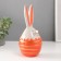 Souvenir Ceramics "Rabbit in an egg with stripes" gray-orange 9.2x9x20.5 cm