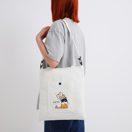 Шопер на молнии, цвет белый-6