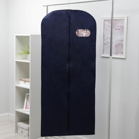 Close for clothes with a window, 60 × 140 cm, spanbond, blue color-4