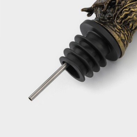 Geyser for the wine Magistro "Dragon", 11 cm, gold color-4