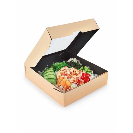 Container for removal, black velvet, 20 x 20 x 4.5 cm, 1500 ml-1