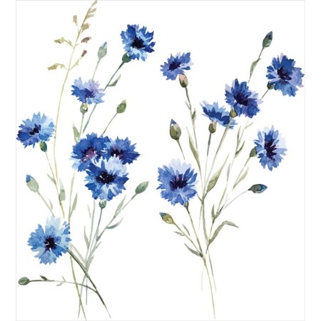 A set of napkins for setting the table “von with cornflowers”, rectangular, size 32x46 cm, 4 pcs-2