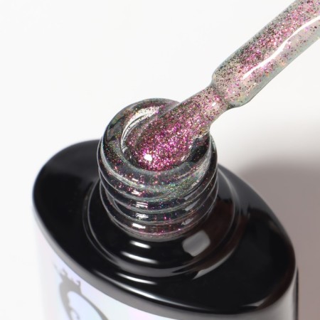 Gel nail polish, “Chameleon”, 3 phase, 8ml, LED/UV, dark green/raspberry color (03)-6
