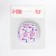 Folding mirror "bottles", 7.5 × 7.5 cm, pink/purple color