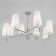 Classical chandelier with lampshades Milazzo, 40W, E14, 90x90x50.5 cm