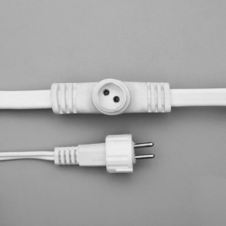 Garland "Curtain" 2 × 9 m, IP44, UMS, white thread, 1800 LED, white glow, flicker, 220 V-5
