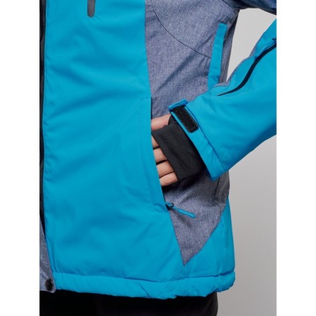 Ski jacket female winter, size 54, blue color-5