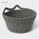 Basket for storage of handmade wicker "Cats", 26 × 26 × 15.5 cm, black and white color
