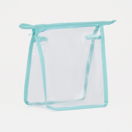 Lightning cosmetic bag, green/transparent color-1