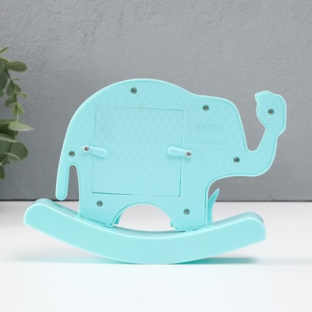 Photo frame plastic 6x6 cm "Elephant with an apple" Blue 18x3.9x16.3 cm-2