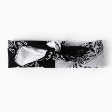 Women's scarf, white/black color, size 53-53