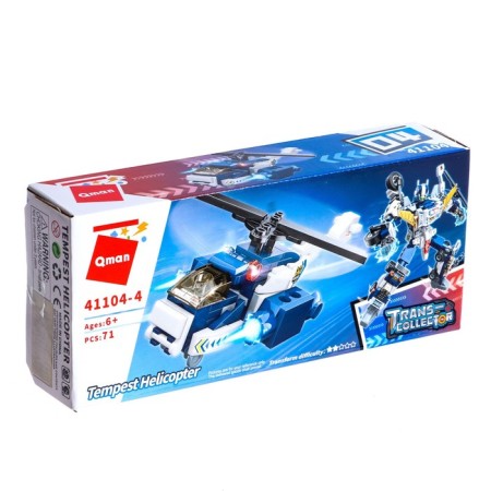 Constructor Robot Police Transport, 6 types, mix-3