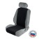 Nabbage on the front seat, velor, size 35 x 130 cm, black