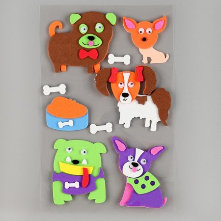 A set of stickers from EVA "Dogs", 9 pcs.