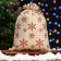 Gift bag from the canvas "Snowflakes", 20 x 28 cm