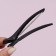 Hair clips, with silicone tape, set - 6 pcs, 11 cm, black color