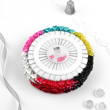 Civaling pins "Heart", 55 mm, 30 pcs, color mix-5