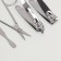 Manicure set, 8 items, in case, red color