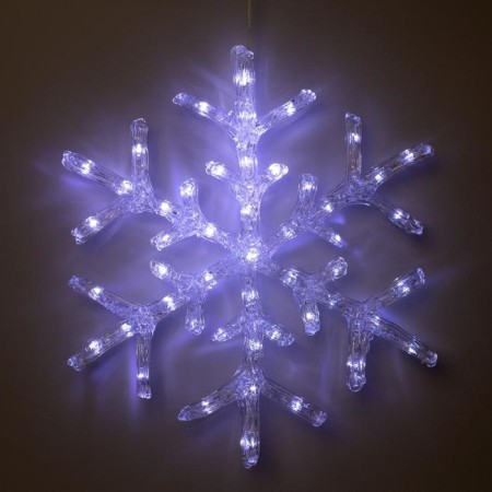 LED figure "Snowflake" 39 cm, acrylic, 50 LED, 220 V, glow of white
