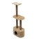 House for cats with a claw, with three claws, jute, 51 x 31 x 132 cm, beige