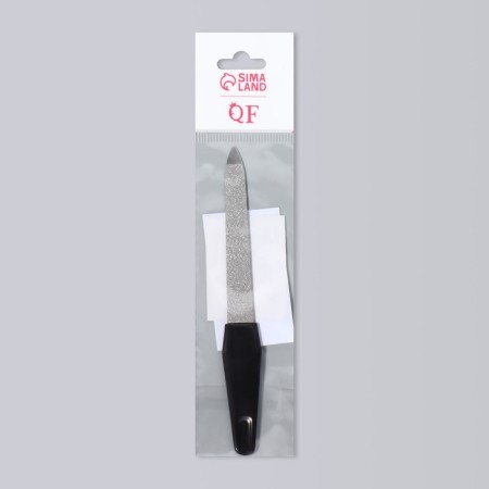 Metal file for nails, 12 cm, silver color/black-5