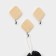 Hooks self -adhesive deed "wooden rhombuses", 3 pcs, color light wood