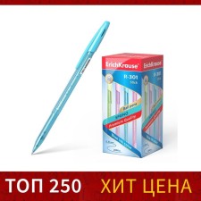 Ballic handle Erichkrause R-301 Spring Stick, node 0.7 mm, blue ink, letter line 1000 meters, mix