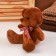 Soft toy "Bear", with a bow, 18 cm, brown color