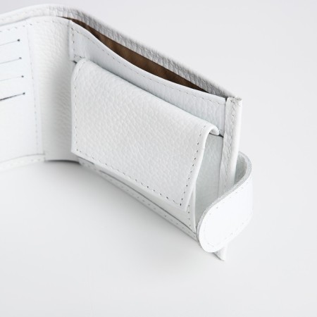 Wallet on the button, Textura, white color-6