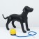 Set: an inflatable mannequin 80 x 56 x 29 cm (black), with a foot pump (mix)