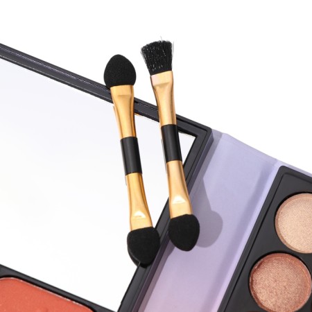 A set of decorative cosmetics (highlighter, shadows for eyebrows, blush, glitter, eye shadow)-5