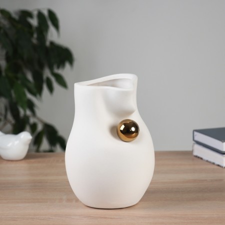 VAZ Coramics Table "Conor" D-10CM, 19.5x12 cm, white-1