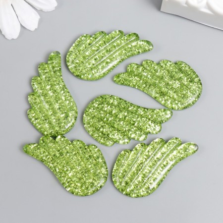 Decor for creativity plastic "Brilliant wings" green 2.2x3.3 cm-2