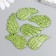 Decor for creativity plastic "Brilliant wings" green 2.2x3.3 cm